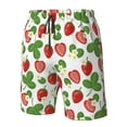 thumbnail image 4 of Pofeuu Strawberry Prin Men's Swim Trunks Quick Dry Bathing Suit Swimming Board Shorts Mesh Lining Beach Swimwear-Large, 4 of 6