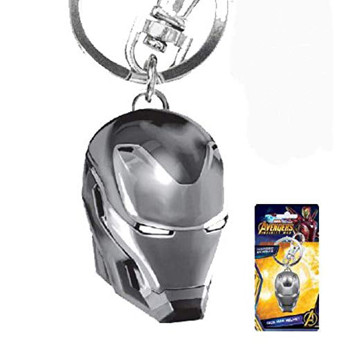 Marvel Avengers  Iron Man 3 Head Pewter Key Ring Keychain 