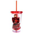 thumbnail image 2 of Vaso de agua Just Funky Daredevil reutilizable de 530 ml con pajita, 2 of 7