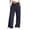 Navy, variant on Ixbnca Children Wide Leg Pants Loose Elastic High Waist Long Trousers Casual Solid Color Pants with Pockets