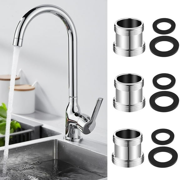 3PCS Male to Male Faucet Adapter Connector M22 to M24 Sink Faucet Adapter