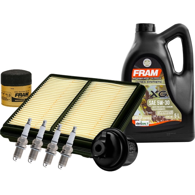 Kit De Afinación Con Aceite 5W30 Sintético, Bujías Cobre, Filtro De Aire, Filtro Para Aceite Sintético Y Filtro De Combustible 8 Piezas Compatible con Honda Civic L4 1.5L DE 1994 A 1995