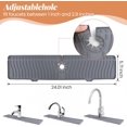 thumbnail image 2 of Gitohoni Faucet Splash Guard for Kitchen Sink, 24" Large Silicone Draining Mat Water Drip Catcher for Farmhouse, Rubber Sinks Gadgets Extender for Bar, RV, Bathroom, 2 of 7