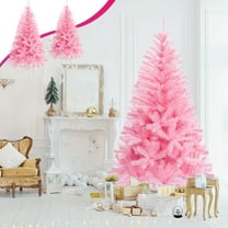 PALIFEUR Christmas Tree, 6ft Artificial Cedar Christmas Tree, Realistic Pink Christmas Trees for Home Outdoor Indoor Xmas Holiday Party Decorations