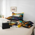 thumbnail image 6 of Homewish Teens Boys Men Ice Hockey Gamer Bedding Comforter Set 7-Piece,Abstract Graffiti Splash King Bedding Sets,Sport Rugby Theme Ultra Soft Bed Sheets,Luxury Bedroom Decor,Reversible, 6 of 8