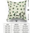thumbnail image 6 of St Patricks Pillow Covers 18x18 Set of 2 St. Patrick''s Day Sage Green Lucky Clover Throw Pillows Spring Themed Shamrock Decorative Pillowcase Rustic Cotton Square Cushion Cover for Couch Sofa Bed, 6 of 6