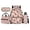 Cherry Guinea Pig, variant on Pink Strawberry Floral Backpack Set with Thermal Lunch Bag Water Bottle Holder and Pencil Pouch for Camping Outdoor Large Capacity Satchel Laptop Bags for Middle School