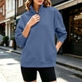 thumbnail image 2 of Rciityk Women's Fleece Quarter Zip Stand Collar Long Sleeve Sweatshirt with Pockets, Soft Midweight, 2 of 9