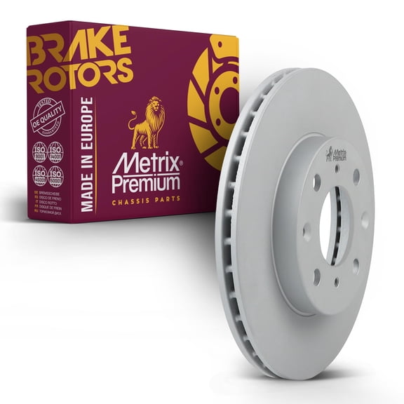 Metrix Premium Chassis Parts - 9.44 inch (239.7mm) Front Coated Vented Disc Brake Rotor Fits 1990-2000 Honda Civic, 1990-1991 Honda CRX, 1993-1997 Civic del Sol 96147FZN