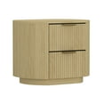 thumbnail image 6 of Olivia Modern Nightstand with 2 Drawers in Natural Oak and Gold, 6 of 10
