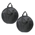thumbnail image 1 of SOPOTUTU 2 Pcs Sac de Rangement pour Coussin de Tambour en Toile Oxford Noire avec Extérieur Imperméable et Poignée Portable, 1 of 8