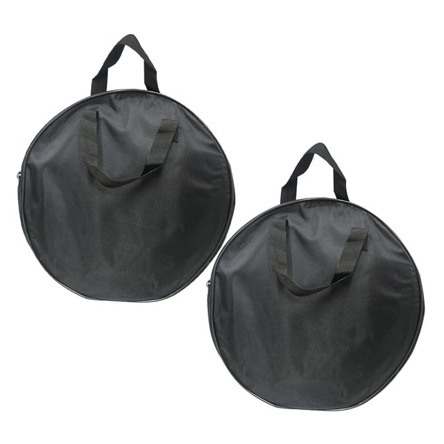 SOPOTUTU 2 Pcs Sac de Rangement pour Coussin de Tambour en Toile Oxford Noire avec Extérieur Imperméable et Poignée Portable