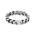 thumbnail image 4 of Classic Curb Link Chain Sterling Silver Ring-8, 4 of 7