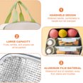 thumbnail image 3 of Bolsa de almuerzo aislada para mujeres y hombres, enfriador impermeable, encantadoras bolsas de almuerzo de lona para mujeres, bolsa de almuerzo reutilizable para almuerzo para picnic de trabajo, 3 of 8