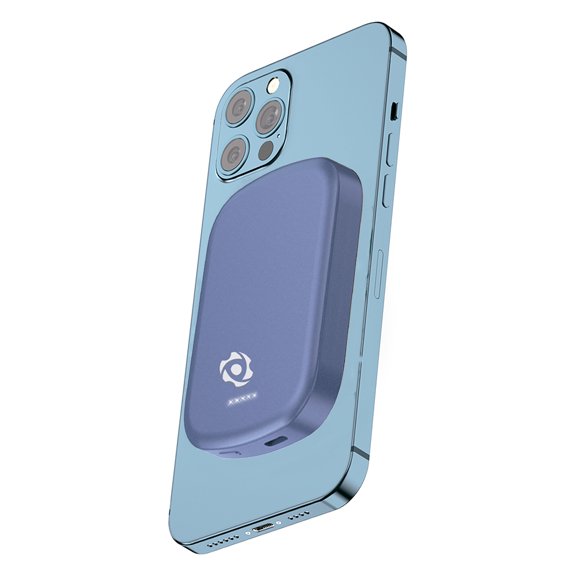 Batería Powerbank MagSafe inalámbrico 10,000 mAh Azul LIFE CONNEKT Compacto