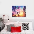 thumbnail image 4 of Kdxio Tropical Palm Tree at Sunset Pattern Canvas Wall Art for Living Room Wall Decor for Bedroom Bathroom Modern Framed Canvas Art Prints Ready to Hang,Horizontal, 4 of 6
