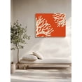 thumbnail image 5 of Coral Orange Wall Art for Living Room,Canvas Picture Wall Decor for Bathroom Bedroom,Coastal White Ocean Marine Nautical Beach Painting Artwork for Office Kitchen Hallway Dining Room Decor 24"x32", 5 of 8