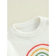 thumbnail image 4 of Caoirhny Baby Girl Birthday Sweater Rainbow Embroidery Long Sleeve Pullover Crew Neck Tops for Fall Winter, 4 of 6