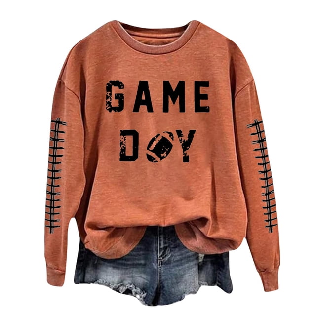 TINZ Chandails en Molleton Décontractés à Manches Longues pour Femmes, Col Rond, Imprimé Graphique de Football, Chandail-Over, Blouse, Chandails en Molleton d'Automne pour Femmes, Vestes à Capuche avec Fermeture Éclair, Chandails à Capuchon de Baseball pour Femmes