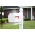 thumbnail image 3 of Architectural Mailboxes Elite Galvanized Steel, Large, Post-Mount Mailbox in White, 3 of 13