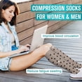 thumbnail image 4 of 6 Pairs Compression Socks, 20-30 mmHg Knee High Compression Socks, Nylon Unisex Compreeion Sport Sock for Running, Nursing, Athletic Hiking(S/M), Combination A, 4 of 6