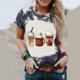 thumbnail image 3 of Gibobby Tops navideños para Mujer Camiseta gráfica para mujer Camiseta de manga corta con estampado gráfico Top Camiseta de suelta Top(Azul celeste,XG), 3 of 3