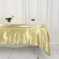 thumbnail image 5 of Balsa Circle 60" x 102" Satin Rectangular Tablecloth Champagne Table Linen, 5 of 8