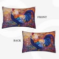 thumbnail image 4 of Bixox Rooster Oil Painting Printed Pillow Protector,Super Soft Ideal for Home,Guests,Rentals - 14"x20", 4 of 8