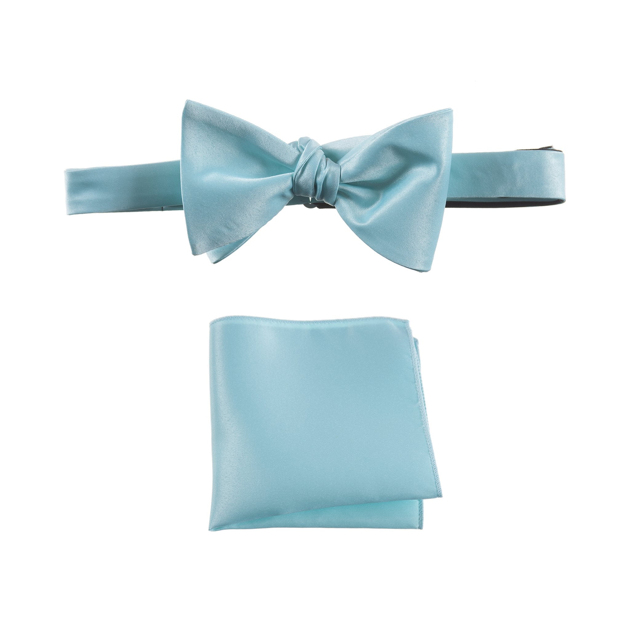 Wedding / Prom Cufflinks Bow Tie & Pocket Handkerchief Set Men's 3" Tie 