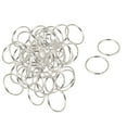 thumbnail image 1 of 50pcs 40mm Dia Silver Tone Metal Split Ring Keychain Keyring Key Holder, 1 of 1