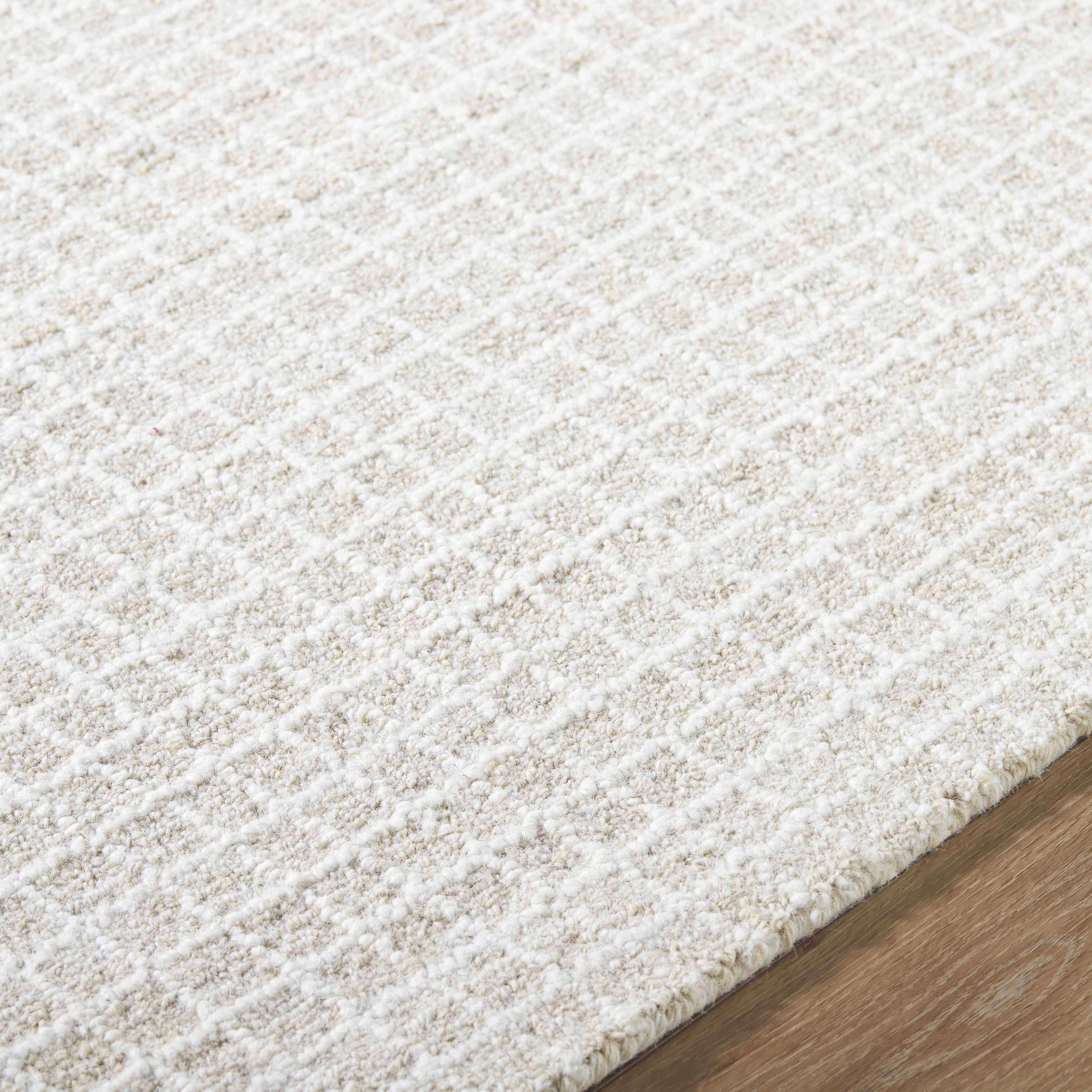 Hauteloom Anahid Wool Living Room, Bedroom Area Rug - Contemporary - Bone, Off White - 10' x 14'