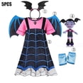 thumbnail image 5 of Vestido de disfraz de vampiro para niños y niñas, disfraz de fantasía para fiesta de Halloween, Caperucita Roja, ropa de Cosplay para fiesta escolar, 5 of 5