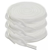 3pair 3/8" Double Layer Flat Athletic Shoe Laces Strings for Sneakers 24-72 Inch