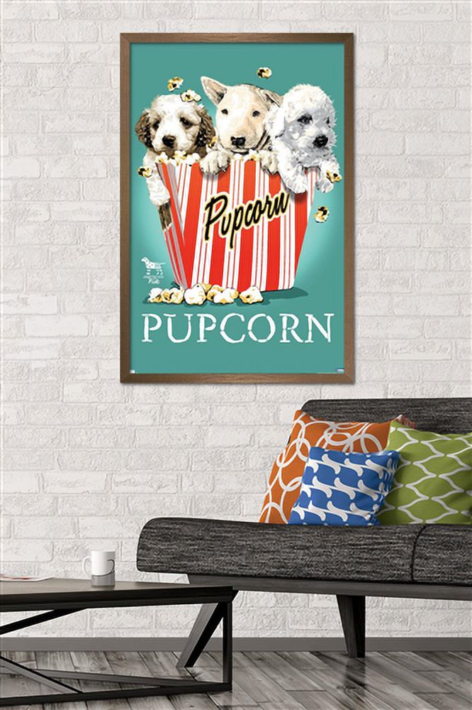 Jim Baldwin - Pupcorn Wall Poster, 22.375" x 34" Framed