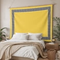 thumbnail image 3 of Yellow Tapestry for Bedroom Wall Hanging Tapestry, Black White Modern Geometric Abstract Art Ceiling Backdrop Tapestries Poster Blanket Wall Decor for Teens Room Living Room Dorm 39" x 59", 3 of 8