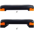 thumbnail image 2 of Fitvids Adjustable Aerobic Stepper Platform, Non-Slip Workout, 27", Black/Orange, 2 of 6