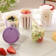 thumbnail image 5 of Fruit Cup with Fork Leak Proof Salad Container Portable Fruit Salad Bowl with Lid Reusable Plastic Food Storage Box for Picnic Office Campus Large Capacity, 5 of 5