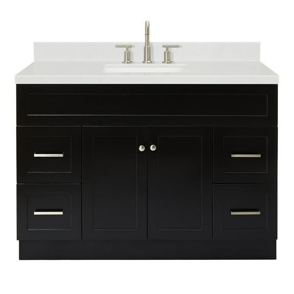 Ariel F048scqrvo Hamlet 48" Free Standing Single Basin Vanity Set - Black