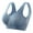 Blue, variant on 3PCS Women Bra Hollow Out Soft Breathable Solid Color Elastic Push Up Shockproof Sweat Absorption Anti-snagging Wireless Sports Yoga Jogging Bra Lady Underwear ,Blue,40B