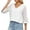 White, variant on HAiming Womens Lace 3/4 Sleeve Shirts Trendy Solid Color V Neck Tunic Tops Summer Loose Casual Dressy Basic Blouses
