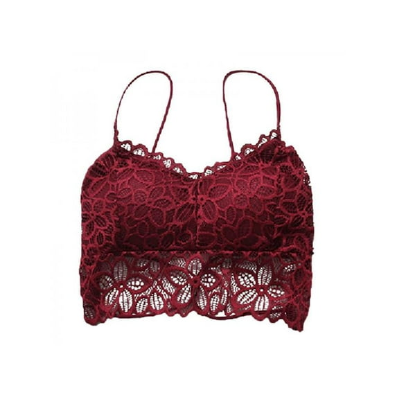 Women Full Lace Push Up Bralette Bra Beauty Back