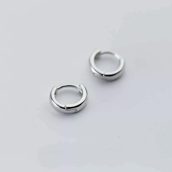 K-KED 925 Sterling Solid Silver Ear Tiny 5MM Hoop Earrings Huggie Earrings Women