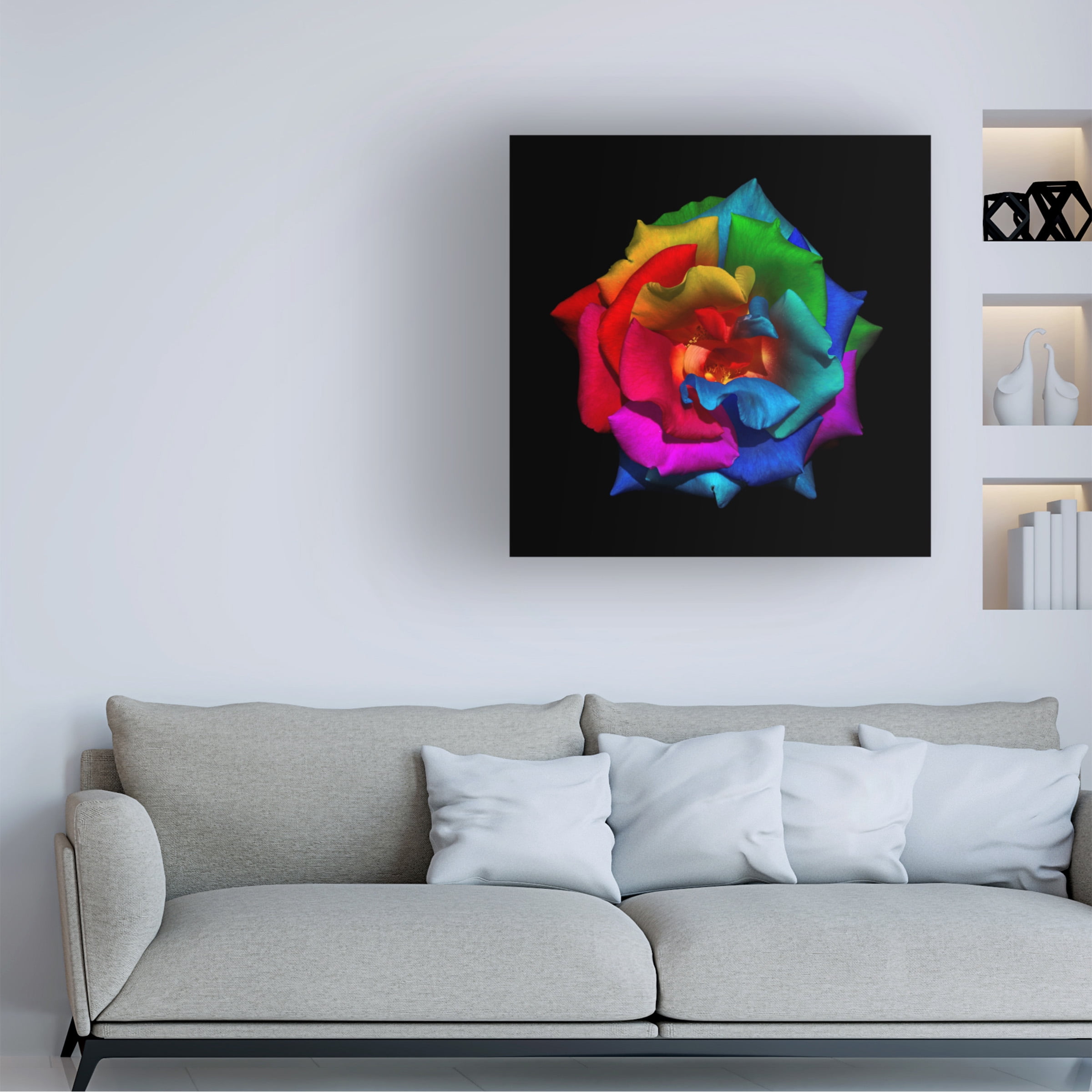 Ben Heine 'Multicolor Rose' Canvas Art