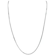 Gem Avenue Italian 925 Sterling Silver Diamond-Cut Snake 24" Chain Solid 1mm Necklace Made in Italy