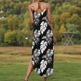 thumbnail image 4 of Dvprdro Women's Summer Tank Dress Fashion Floral V Neck Spaghetti Strap Side Split Casual Loose Beach Sun Long Maxi Dress, 4 of 5