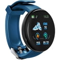 thumbnail image 1 of D18 Ritmo cardíaco Presión arterial Smartwatch Pantalla a color Rastreador de ejercicios Reloj inteligente IP65 Pulsera impermeable AweSitey  EL1393-01B, 1 of 2