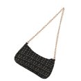 thumbnail image 3 of Chain Shoulder Bag Wearproof Waterproof Polyester Lightweight Portable Women Shoulder Bag for Daily Party Black Free Size, 3 of 8