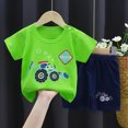 thumbnail image 2 of UAYOTSE Toddler Baby Boy Clothes for 2t 3t 4t 5t 6t Boys Cute Summer Short Sleeve T Shirt Tops Shorts Clothes Sets Baby Boy Outfits Size 2-3 Years, 2 of 4