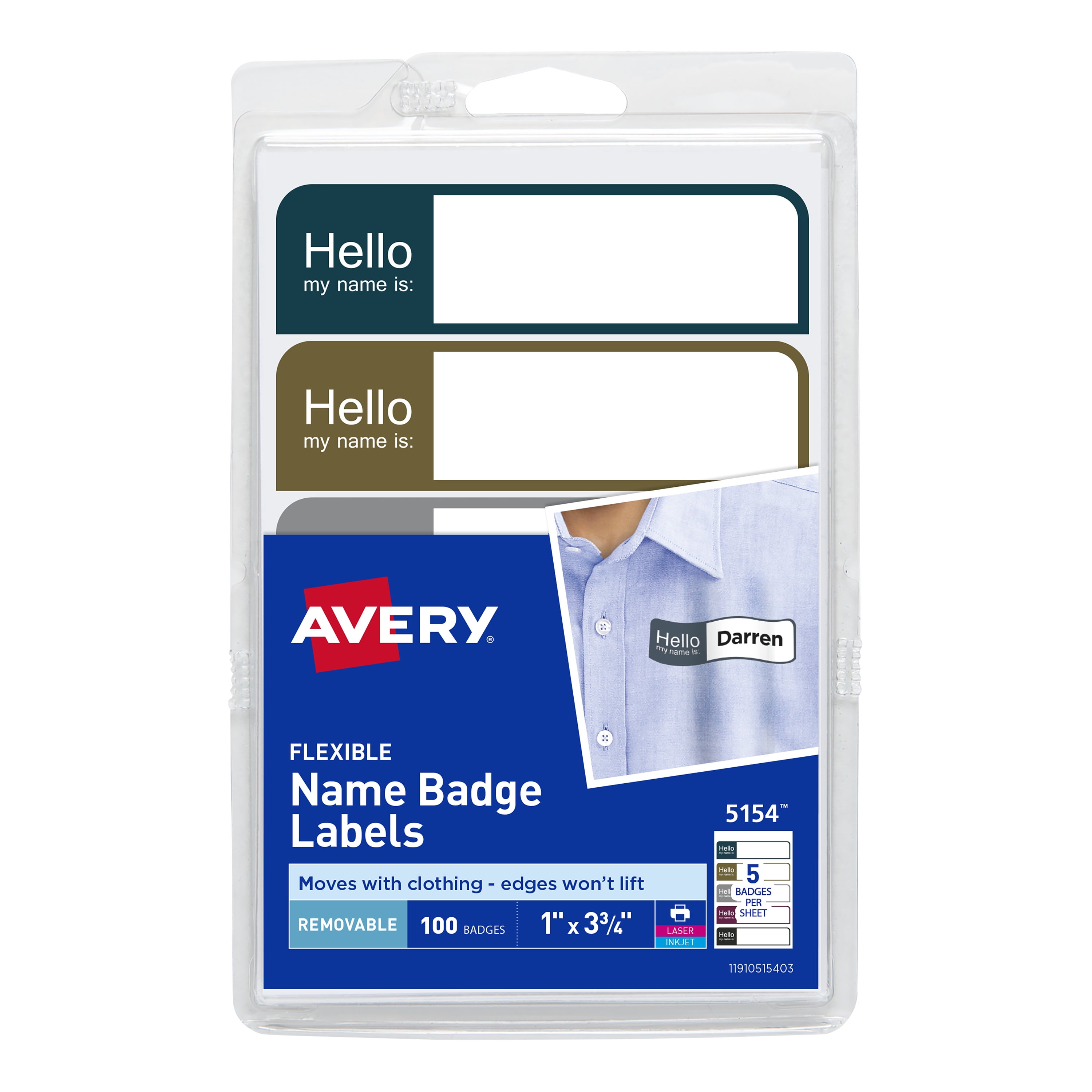 AVERY NAME BADGE LABELS 6155 LOT OF 3 