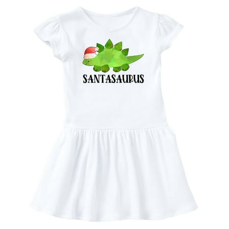 

Inktastic Santasaurus Cute Christmas Dinosaur in Red Hat Gift Baby Girl Dress